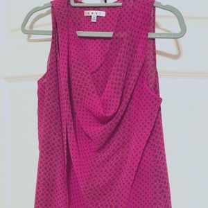Cabi draped neck no sleeve shell